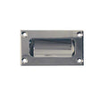 This is an image showing the Frelan - 75x40mm Flush Pull - Polished Chrome available to order from T.H. Wiggans Ironmongery in Kendal