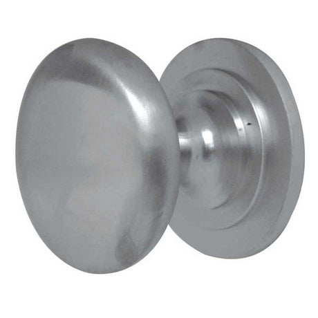 This is an image showing the Frelan - 25mm Dia. Cabinet Knob - Satin Nickel available to order from T.H. Wiggans Ironmongery in Kendal