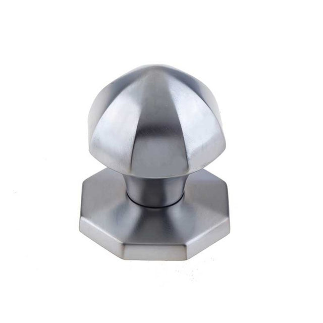 This is an image showing the Frelan - Bayswater Centre Door Knob - Satin Chrome available to order from T.H. Wiggans Ironmongery in Kendal