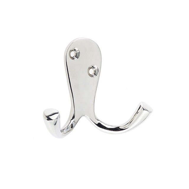 This is an image showing the Frelan - 53mm Pn Double robe hook available to order from T.H. Wiggans Ironmongery in Kendal