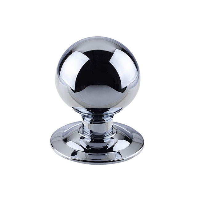 This is an image showing the Frelan - Bromley Centre Door Knob - Polished Chrome available to order from T.H. Wiggans Ironmongery in Kendal