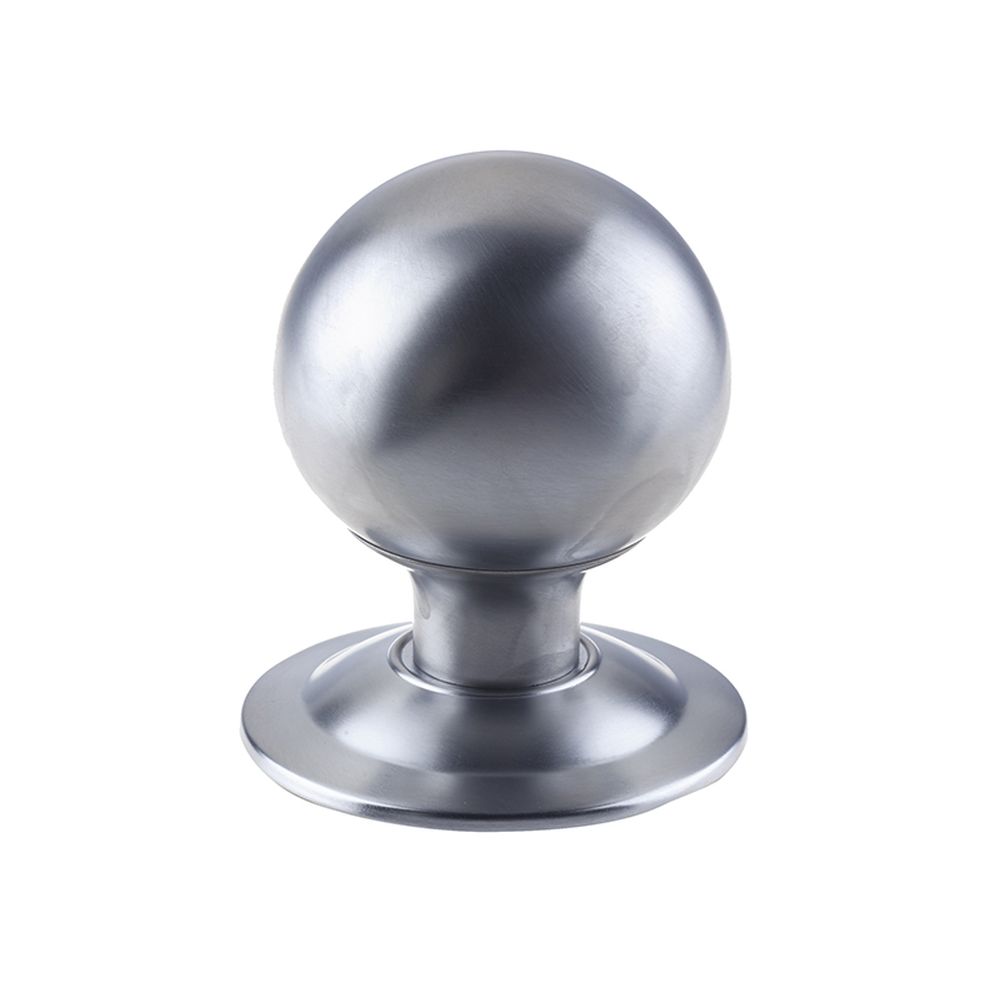 This is an image showing the Frelan - Bromley Centre Door Knob - Satin Chrome available to order from T.H. Wiggans Ironmongery in Kendal