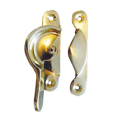 This is an image of a Frelan - Narrow Fitch Fasteners - Polished Brass that is availble to order from T.H Wiggans Architectural Ironmongery in Kendal in Kendal.