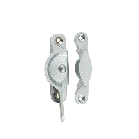 This is an image of a Frelan - Narrow Fitch Fasteners - Satin Chrome that is availble to order from T.H Wiggans Architectural Ironmongery in Kendal in Kendal.