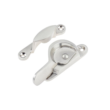 This is an image of a Frelan - Narrow Fitch Fasteners - Satin Nickel that is availble to order from T.H Wiggans Architectural Ironmongery in Kendal in Kendal.