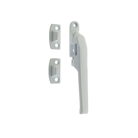 This is an image of a Frelan - WHITE Non locking casement fastener that is availble to order from T.H Wiggans Architectural Ironmongery in Kendal in Kendal.