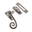 This is an image of a Frelan - Valley Forge Curly Tail Casement Fastener - Pewter that is availble to order from T.H Wiggans Architectural Ironmongery in Kendal in Kendal.