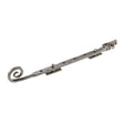 This is an image of a Frelan - Valley Forge 300mm Curly Tail Casement Stay - Pewter that is availble to order from T.H Wiggans Architectural Ironmongery in Kendal in Kendal.