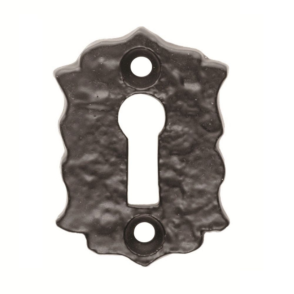 This is an image of Ludlow - Floral Escutcheon - Black Antique available to order from T.H Wiggans Architectural Ironmongery in Kendal, quick delivery and discounted prices.