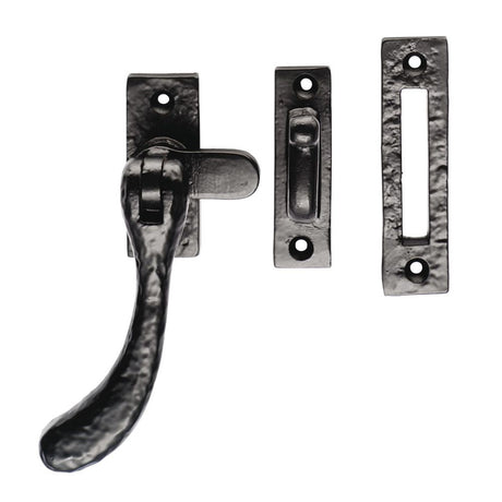 This is an image of a Ludlow - Bulb End Casement Fastener - Black Antique that is availble to order from T.H Wiggans Architectural Ironmongery in Kendal in Kendal.