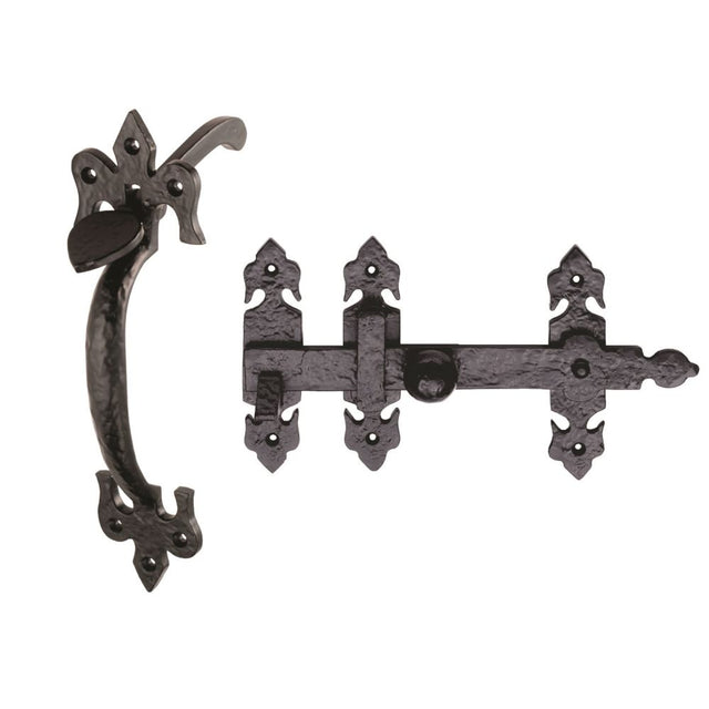 This is an image of Ludlow - Suffolk Latch - Black Antique available to order from T.H Wiggans Architectural Ironmongery in Kendal, quick delivery and discounted prices.