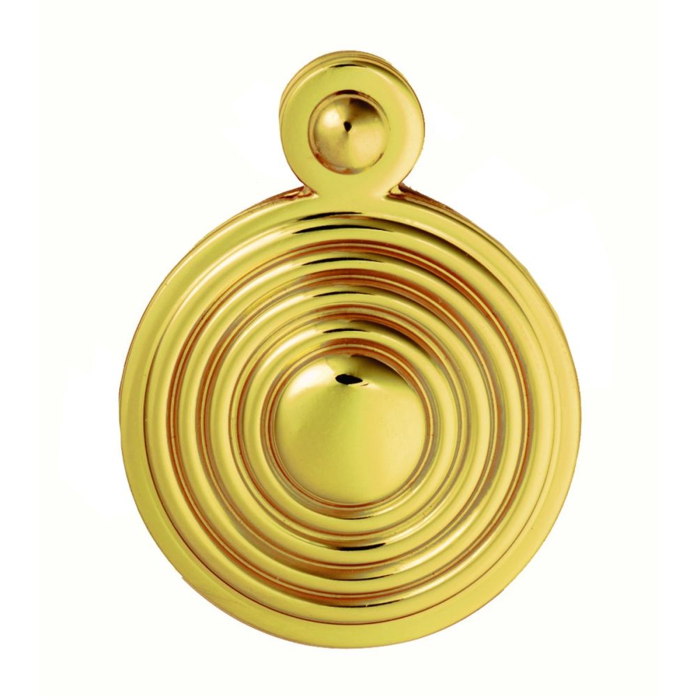 This is an image of Carlisle Brass - Queen Anne Covered Escutcheon - Polished Brass available to order from T.H Wiggans Architectural Ironmongery in Kendal, quick delivery and discounted prices.