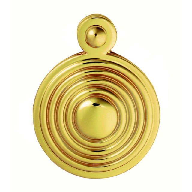 This is an image of Carlisle Brass - Queen Anne Covered Escutcheon - Polished Brass available to order from T.H Wiggans Architectural Ironmongery in Kendal, quick delivery and discounted prices.