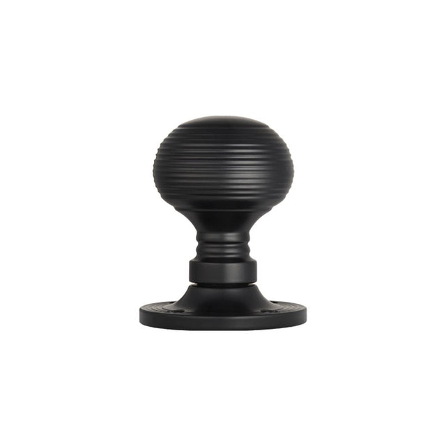 This is an image of Carlisle Brass - Queen Anne Mortice Knob - Matt Black available to order from T.H Wiggans Architectural Ironmongery in Kendal, quick delivery and discounted prices.