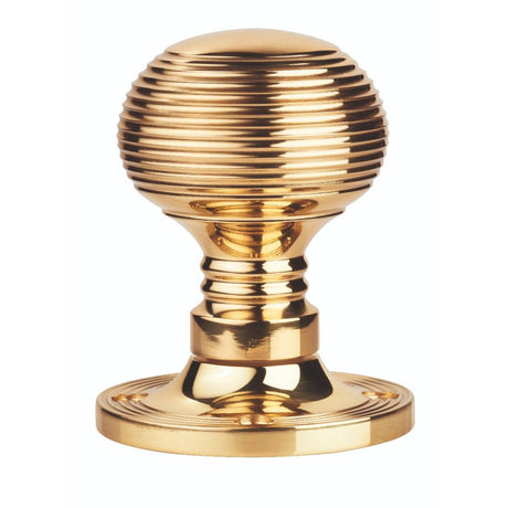 This is an image of Carlisle Brass - Queen Anne Mortice Rim Knob - Polished Brass available to order from T.H Wiggans Architectural Ironmongery in Kendal, quick delivery and discounted prices.