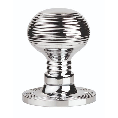 This is an image of Carlisle Brass - Queen Anne Mortice Rim Knob - Polished Chrome available to order from T.H Wiggans Architectural Ironmongery in Kendal, quick delivery and discounted prices.