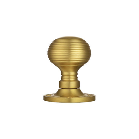 This is an image of Carlisle Brass - Queen Anne Mortice Knob - Satin Brass available to order from T.H Wiggans Architectural Ironmongery in Kendal, quick delivery and discounted prices.