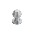 This is an image of a FTD - Queen Anne Knob 35mm - Satin Chrome that is availble to order from T.H Wiggans Architectural Ironmongery in Kendal in Kendal.