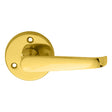 This is an image of Carlisle Brass - Victorian Lever on Round Rose - Polished Brass available to order from T.H Wiggans Architectural Ironmongery in Kendal, quick delivery and discounted prices.