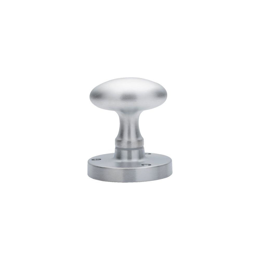 This is an image of Carlisle Brass - Oval Mortice Knob - Satin Chrome available to order from T.H Wiggans Architectural Ironmongery in Kendal, quick delivery and discounted prices.