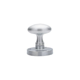 This is an image of Carlisle Brass - Oval Mortice Knob - Satin Chrome available to order from T.H Wiggans Architectural Ironmongery in Kendal, quick delivery and discounted prices.