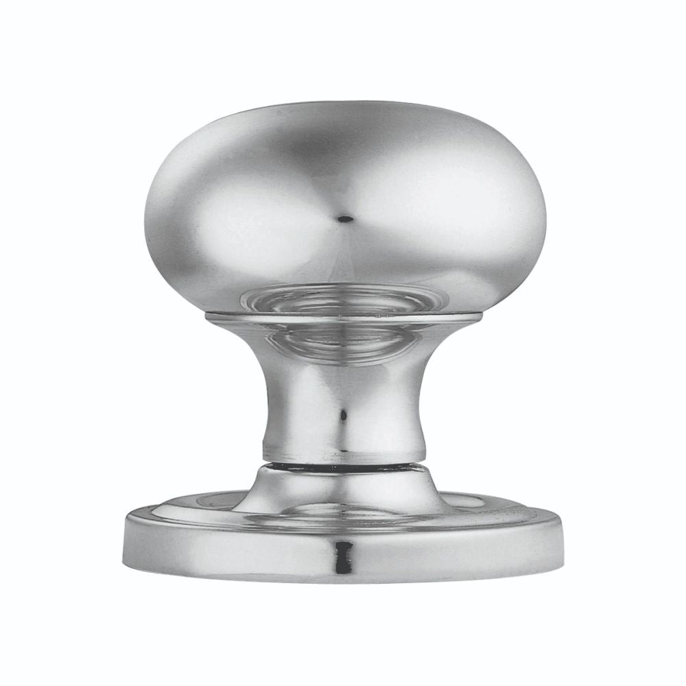 This is an image of Carlisle Brass - Concealed Fix Mushroom Mortice Knob - Polished Chrome available to order from T.H Wiggans Architectural Ironmongery in Kendal, quick delivery and discounted prices.