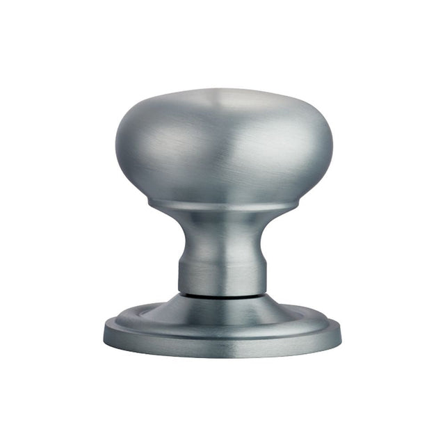 This is an image of Carlisle Brass - Concealed Fix Mushroom Mortice Knob - Satin Chrome available to order from T.H Wiggans Architectural Ironmongery in Kendal, quick delivery and discounted prices.