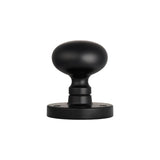 This is an image of Carlisle Brass - Mushroom Mortice Knob - Matt Black available to order from T.H Wiggans Architectural Ironmongery in Kendal, quick delivery and discounted prices.