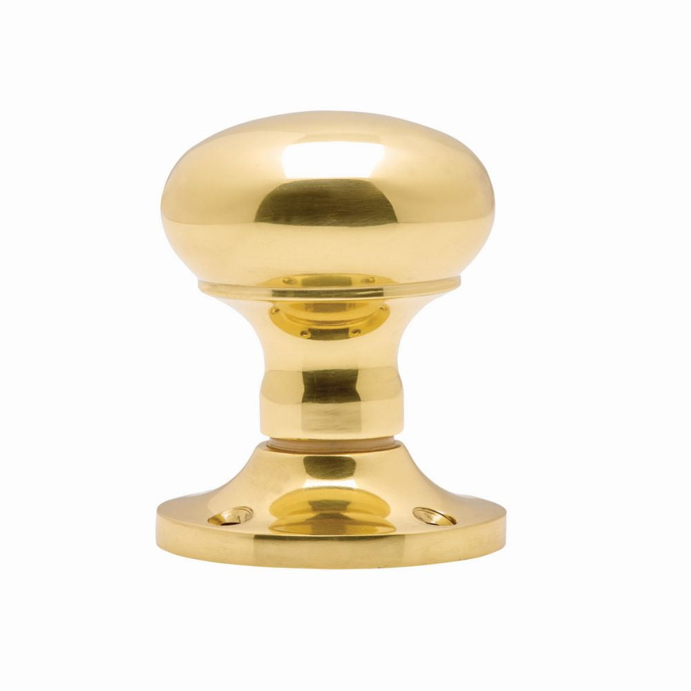 This is an image of Carlisle Brass - Mushroom Mortice Knob (Unsprung) - Polished Brass available to order from T.H Wiggans Architectural Ironmongery in Kendal, quick delivery and discounted prices.