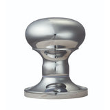 This is an image of Carlisle Brass - Mushroom Mortice Knob (Unsprung) - Polished Chrome available to order from T.H Wiggans Architectural Ironmongery in Kendal, quick delivery and discounted prices.