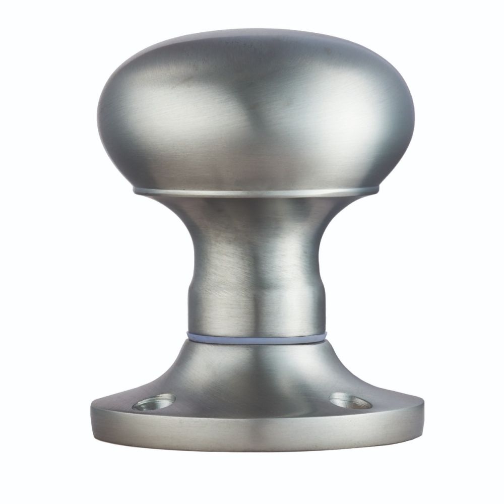 This is an image of Carlisle Brass - Mushroom Mortice Knob (Unsprung) - Satin Chrome available to order from T.H Wiggans Architectural Ironmongery in Kendal, quick delivery and discounted prices.