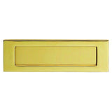 This is an image of Carlisle Brass - Plain Letter Plate 253 x 77mm - Polished Brass available to order from T.H Wiggans Architectural Ironmongery in Kendal, quick delivery and discounted prices.