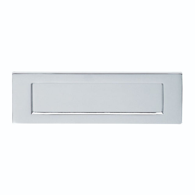 This is an image of Carlisle Brass - Plain Letter Plate 255 x 80mm - Satin Chrome available to order from T.H Wiggans Architectural Ironmongery in Kendal, quick delivery and discounted prices.