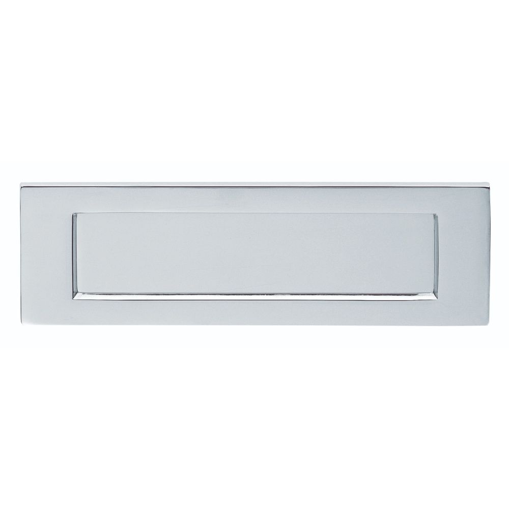 This is an image of Carlisle Brass - Plain Letter Plate 255 x 80mm - Polished Chrome available to order from T.H Wiggans Architectural Ironmongery in Kendal, quick delivery and discounted prices.