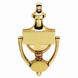 This is an image of Carlisle Brass - Victorian Urn Door Knocker 196mm - Polished Brass available to order from T.H Wiggans Architectural Ironmongery in Kendal, quick delivery and discounted prices.