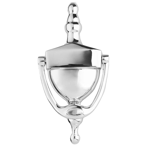 This is an image of Carlisle Brass - Victorian Urn Door Knocker 196mm - Polished Chrome available to order from T.H Wiggans Architectural Ironmongery in Kendal, quick delivery and discounted prices.
