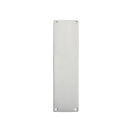 This is an image of Carlisle Brass - Plain Finger Plate 295 x 73mm - Satin Chrome available to order from T.H Wiggans Architectural Ironmongery in Kendal, quick delivery and discounted prices.