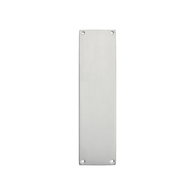 This is an image of Carlisle Brass - Plain Finger Plate 295 x 73mm - Satin Chrome available to order from T.H Wiggans Architectural Ironmongery in Kendal, quick delivery and discounted prices.