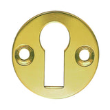 This is an image of Carlisle Brass - Flat Escutcheon - Polished Brass available to order from T.H Wiggans Architectural Ironmongery in Kendal, quick delivery and discounted prices.