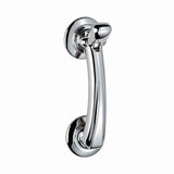 This is an image of Carlisle Brass - Door Knocker on Rose - Polished Chrome available to order from T.H Wiggans Architectural Ironmongery in Kendal, quick delivery and discounted prices.