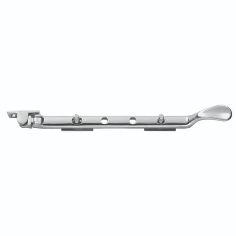 This is an image of a Carlisle Brass - Victorian Casement Stay 300mm - Polished Chrome that is availble to order from T.H Wiggans Architectural Ironmongery in Kendal in Kendal.