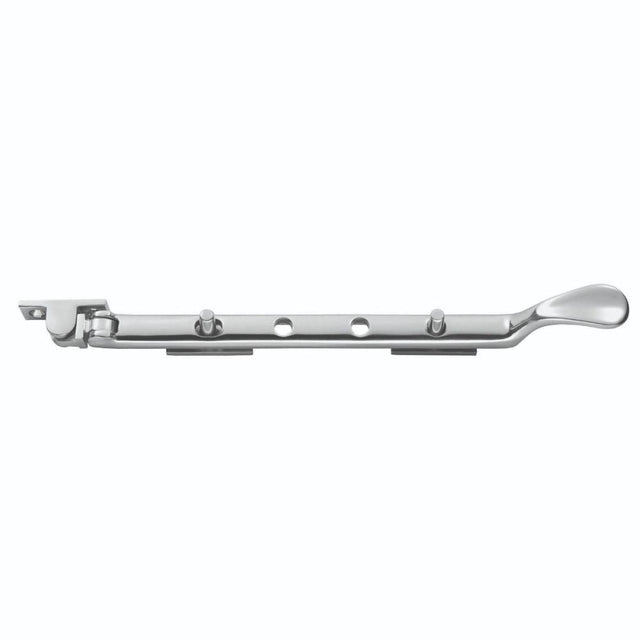 This is an image of a Carlisle Brass - Victorian Casement Stay 270mm - Polished Chrome that is availble to order from T.H Wiggans Architectural Ironmongery in Kendal in Kendal.