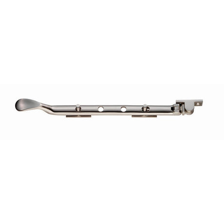 This is an image of a Carlisle Brass - Victorian Casement Stay 270mm Satin Nickel - Satin Nickel that is availble to order from T.H Wiggans Architectural Ironmongery in Kendal in Kendal.