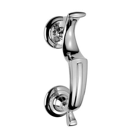This is an image of Carlisle Brass - Doctors Knocker - Polished Chrome available to order from T.H Wiggans Architectural Ironmongery in Kendal, quick delivery and discounted prices.