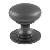 This is an image of a Carlisle Brass - Victorian Cupboard Knob 25mm Anthracite that is availble to order from T.H Wiggans Architectural Ironmongery in Kendal in Kendal.