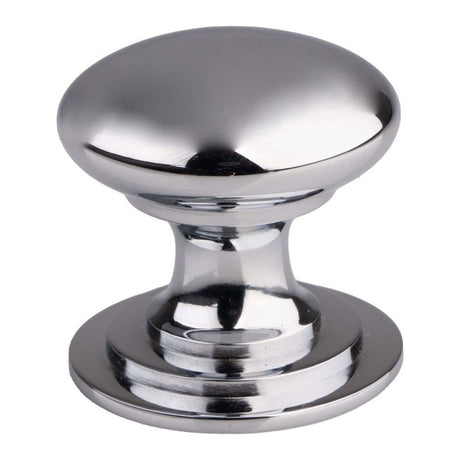 This is an image of a FTD - Victorian Cupboard Knob 25mm - Polished Chrome that is availble to order from T.H Wiggans Architectural Ironmongery in Kendal in Kendal.