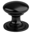 This is an image of a FTD - Victorian Cupboard Knob 25mm - Matt Black that is availble to order from T.H Wiggans Architectural Ironmongery in Kendal in Kendal.