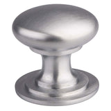 This is an image of a FTD - Victorian Cupboard Knob 25mm - Satin Chrome that is availble to order from T.H Wiggans Architectural Ironmongery in Kendal in Kendal.