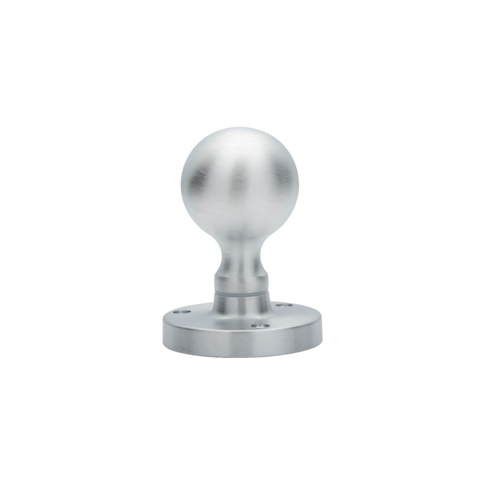 This is an image of Carlisle Brass - Victorian Ball Mortice Knob - Satin Chrome available to order from T.H Wiggans Architectural Ironmongery in Kendal, quick delivery and discounted prices.