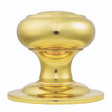 This is an image of Carlisle Brass - Centre Door Knob - Polished Brass available to order from T.H Wiggans Architectural Ironmongery in Kendal, quick delivery and discounted prices.